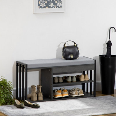 Entrance shoe deals rack bench