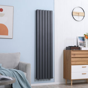 HOMCOM Vertical Designer Radiators, Wall-mounted Heater, Vertical Heater Home