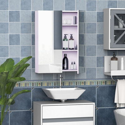 Modern Bathroom Cabinet with Drawers Wall Mounted Bathroom Cabinet with  Doors with Shelf