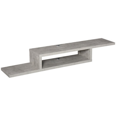 Asymmetrical floating deals tv stand