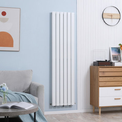 HOMCOM Wall-mounted Radiators, Vertical Designer Heater, Vertical Heater  White | DIY at Bu0026Q