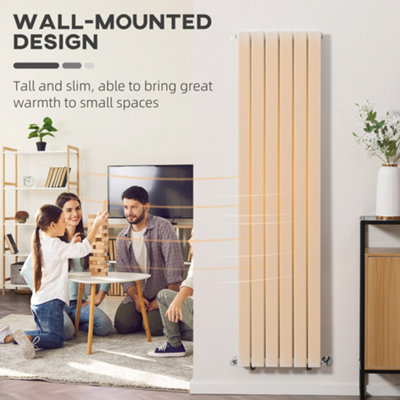 HOMCOM Wall-mounted Radiators, Vertical Designer Heater, Vertical Heater  White | DIY at Bu0026Q