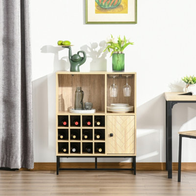 Sideboard with wine on sale rack ikea