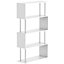 HOMCOM Wooden Storage Display Unit Bookshelf Bookcase Dividers S Shaped White