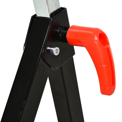 HOMCOM Woodworking Metal Roller Stand Wood Work Rest Adjustable Support