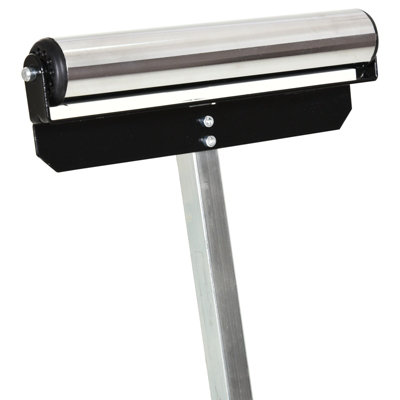 HOMCOM Woodworking Metal Roller Stand Wood Work Rest Adjustable Support