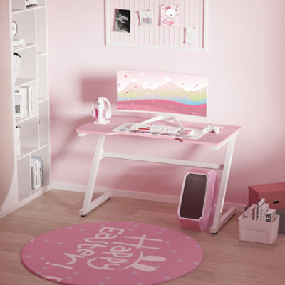 Eureka ergonomic deals pink gaming desk