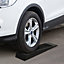 HOMCOMC 2 Pcs 70x20cm Thick Plastic Curb Ramps Anti-Slip Surface Tyre Friction