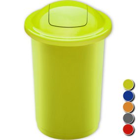 HOME CENTRE 50L Green Plastic Recycling Flip Top Bin Container for Kitchen Office School