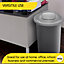 HOME CENTRE 50L Silver Plastic Recycling Flip Top Bin Container for Kitchen Office School