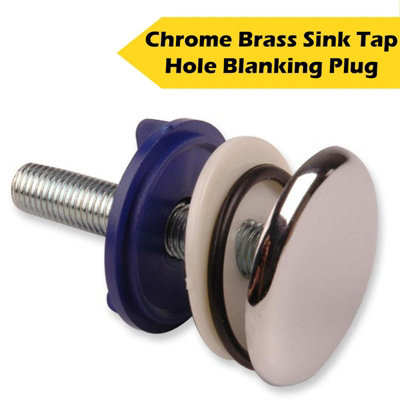 Home Centre 50mm Chrome Blanking Sink Blanking Metal Plug