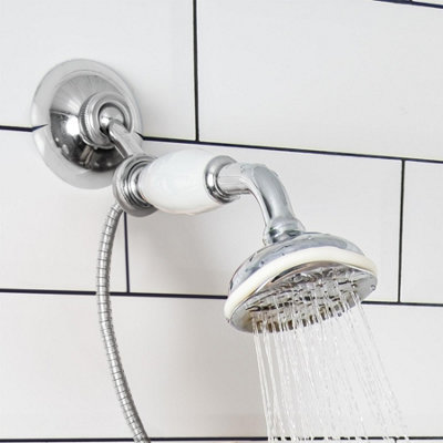 HOME CENTRE Adjustable 360 Degrees Chrome Shower Head Holder - 5