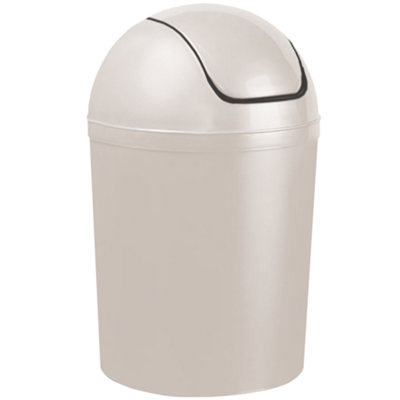 Home Centre Compact Plastic Swing Top Waste Bin 5 Litre White House