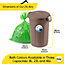 HOME CENTRE Indoor Outdoor Clip On Locking Lid Brown 23 Litre Plastic Waterproof Waste Bin