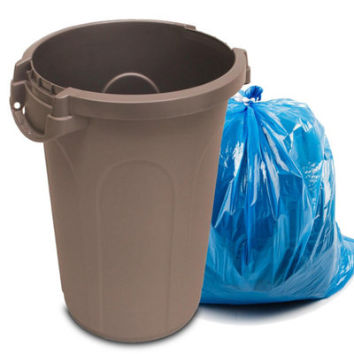 HOME CENTRE Indoor Outdoor Clip On Locking Lid Brown 46 Litre Plastic Waterproof Waste Bin - 5