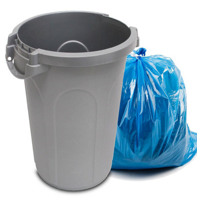 HOME CENTRE Indoor Outdoor Clip On Locking Lid Grey 46 Litre Plastic Waterproof Waste Bin - 5