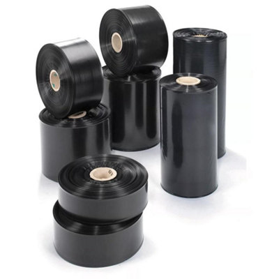 HOME CENTRE Layflat Tubing 5'' Polythene Extra Heavy Duty Lay Flat Tubing Roll 500 Gauge Strong And Waterproof Protection 170 m