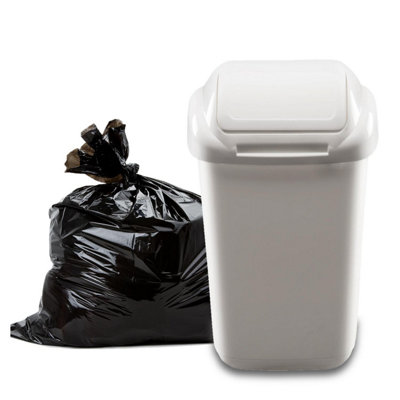 Home Centre Lift Top Classic Plastic Waste Bin 30 Litre White - 5