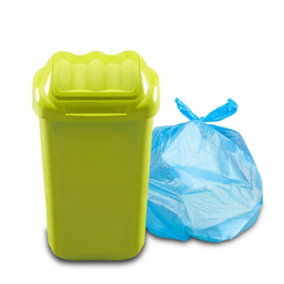Home Centre Lift Top Plastic Waste Bin 15 Litre Green Kitchen Office School Work Recycling