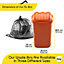 Home Centre Lift Top Plastic Waste Bin 15 Litre Orange Kitchen Office School Work Recycling