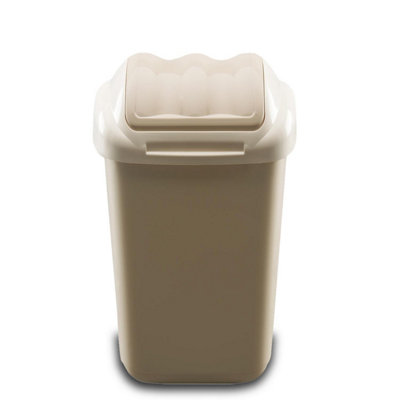 Home Centre Lift Top Plastic Waste Bin 30 Litre Cappuccino Kitchen Office School Work Recycling
