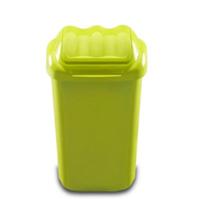 Home Centre Lift Top Plastic Waste Bin 30 Litre Green Kitchen Office School Work Recycling