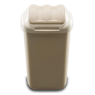 Home Centre Lift Top Plastic Waste Bin 50 Litre Cappuccino Kitchen Office School Work Recycling
