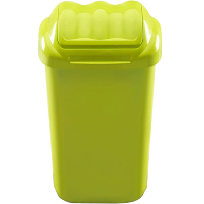 Home Centre Lift Top Plastic Waste Bin 50 Litre Green Kitchen Office School Work Recycling