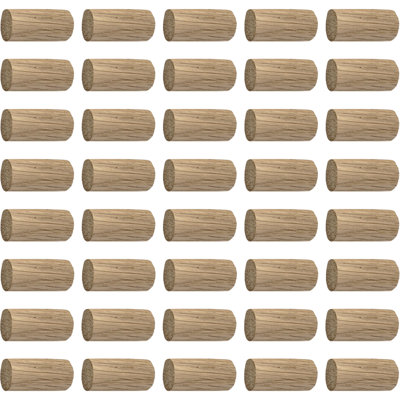 Home Centre Oak Smooth Finish Wood DIY Plug Dowels 10x27mm (Pack of 40)