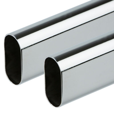Home Centre Oval Tube Chrome Wardrobe Rail 300mm