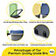 Home Centre Plastic Lift Top Lid Waste Bin Kitchen School 40 Litre Yellow-Grey