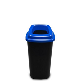 Home Centre Plastic Recycling Kitchen Office Waste Bin 28 Litre Blue Open Touchless Rim