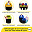 Home Centre Plastic Recycling Kitchen Office Waste Bin 45 Litre Black Open Touchless Rim