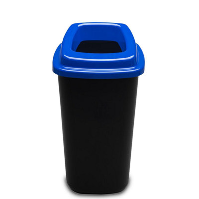 Home Centre Plastic Recycling Kitchen Office Waste Bin 45 Litre Blue Open Touchless Rim