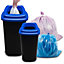 Home Centre Plastic Recycling Kitchen Office Waste Bin 45 Litre Blue Open Touchless Rim
