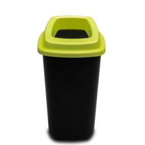 Home Centre Plastic Recycling Kitchen Office Waste Bin 45 Litre Green Open Touchless Rim