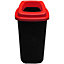 Home Centre Plastic Recycling Kitchen Office Waste Bin 45 Litre Red Open Touchless Rim