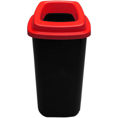 Home Centre Plastic Recycling Kitchen Office Waste Bin 45 Litre Red Open Touchless Rim