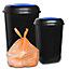 Home Centre Plastic Waste Bin Segregation Recycling Flap Door Top 28 Litre Blue Black Kitchen Work Office School Household