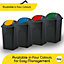 Home Centre Swing Lid Top Plastic Waste Bin 60 Litre Yellow-Black