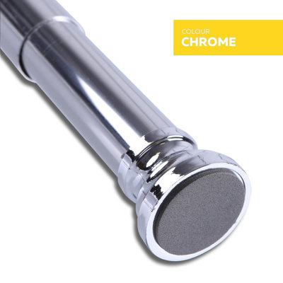 Home Centre Telescopic Extendable Chrome Shower Curtain Rail 70-110cm