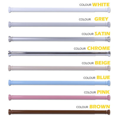 Home Centre Telescopic Extendable Shower Curtain Rail 105-180cm White - 7