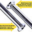 Home Centre Telescopic Shower Curtain Rail Extendable Pole Rod Bath 125-220cm