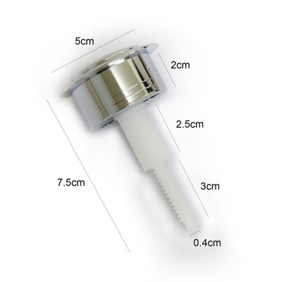 FashionCha Dual Flush Toilet Button Replacement, Easy Installation Kit for Flushing Toilets 58mm