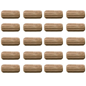 Home Centre  Wooden Oak Grooved Dowels 10x27mm (Pack of 20)