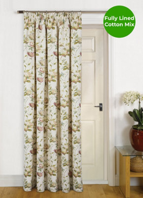 Insulated Floral Door Curtains, Abbeystead