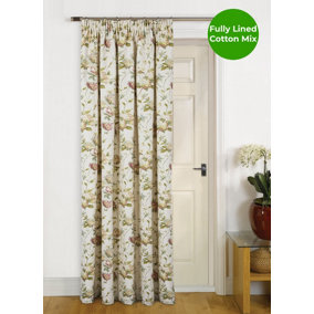 Home Curtains Abbeystead Fully Lined 66w x 84d" (168x213cm) Natural Door Curtain