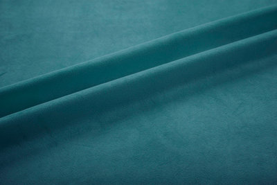 Home Curtains Asha Recycled Soft Velour Fully Lined 45w x 54d" (114x137cm) Teal Eyelet Curtains (PAIR)