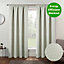Home Curtains Athos Blackout 108w x 90d" (274x229cm) Cream Pencil Pleat Curtains (PAIR)