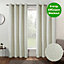 Home Curtains Athos Blackout 54w x 108d" (137x274cm) Cream Eyelet Curtains (PAIR)